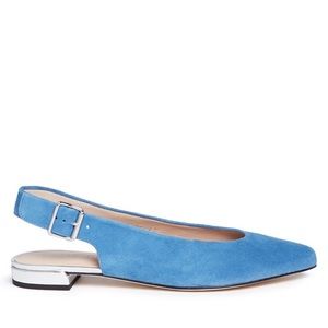 Stuart Weitzman Heidi Suede Slingback Flats
